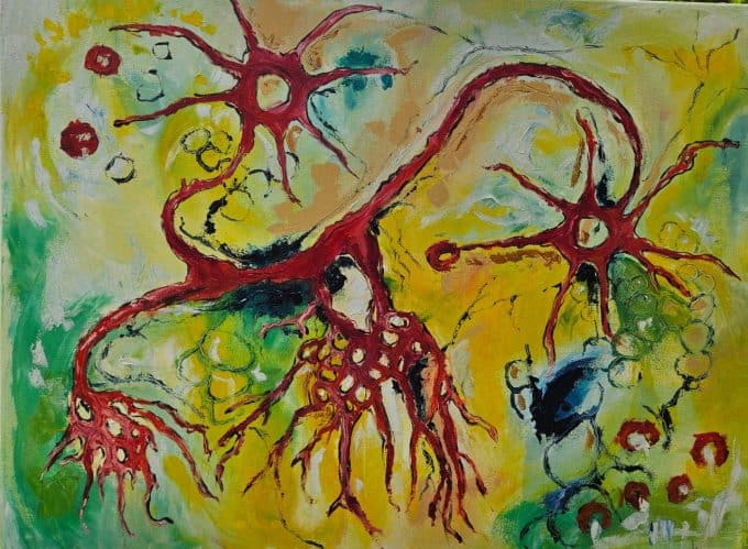 Schilderij 'Leven in bloei'