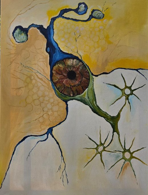 Schilderij 'Oog van verbinding'
