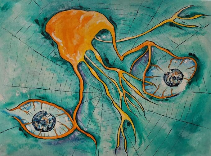 Schilderij 'Tentakels van zie'