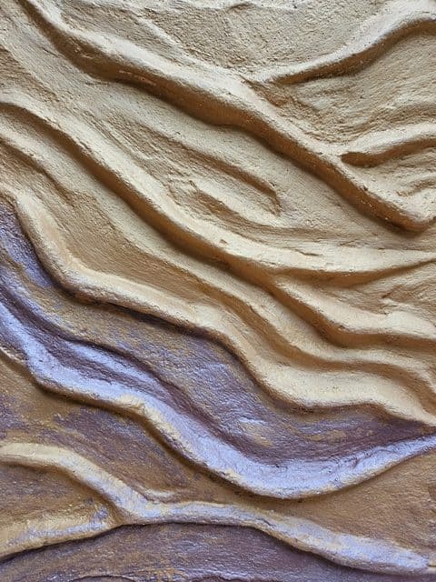 Decoratief stucwerk sculptuur gemaakt met kalk