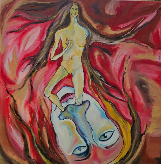 Schilderij 'neus van verlangen'